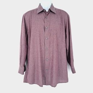 Ermenegildo Zegna‎ 100% Cotton Micro Check Button Down Dress Shirt